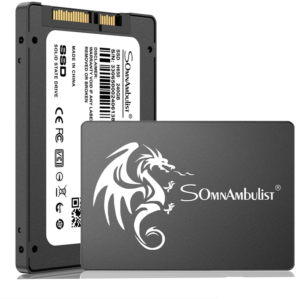 HD SSD Somnambulist 120gb 550Mbps Para Leitura 500Mbps Para Gravação - Preto