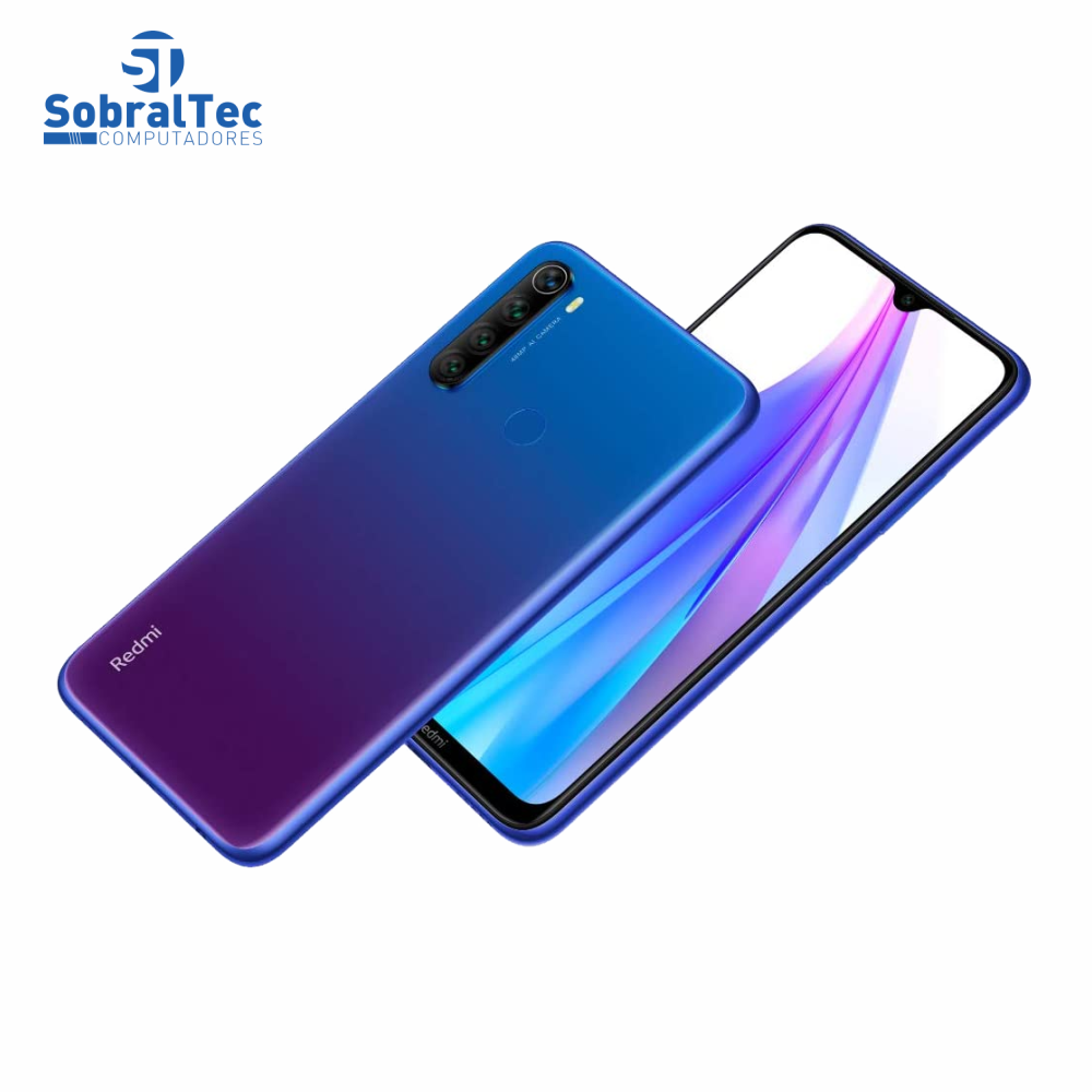 Smartphone Xiaomi Redmi Note 8T Starscape Blue 64GB 4Gb Ram 48MP Tela 6,3" Dual Sim Com Case Protetora M1908C3XG