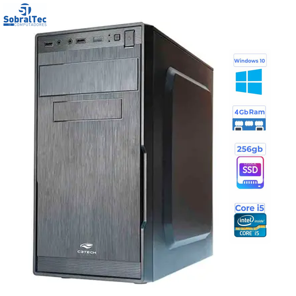 Computador Core i5 3570 3.40Ghz -TG-H61-S -HD SSD 256GB Memória Ram 4 Gb Windows 10