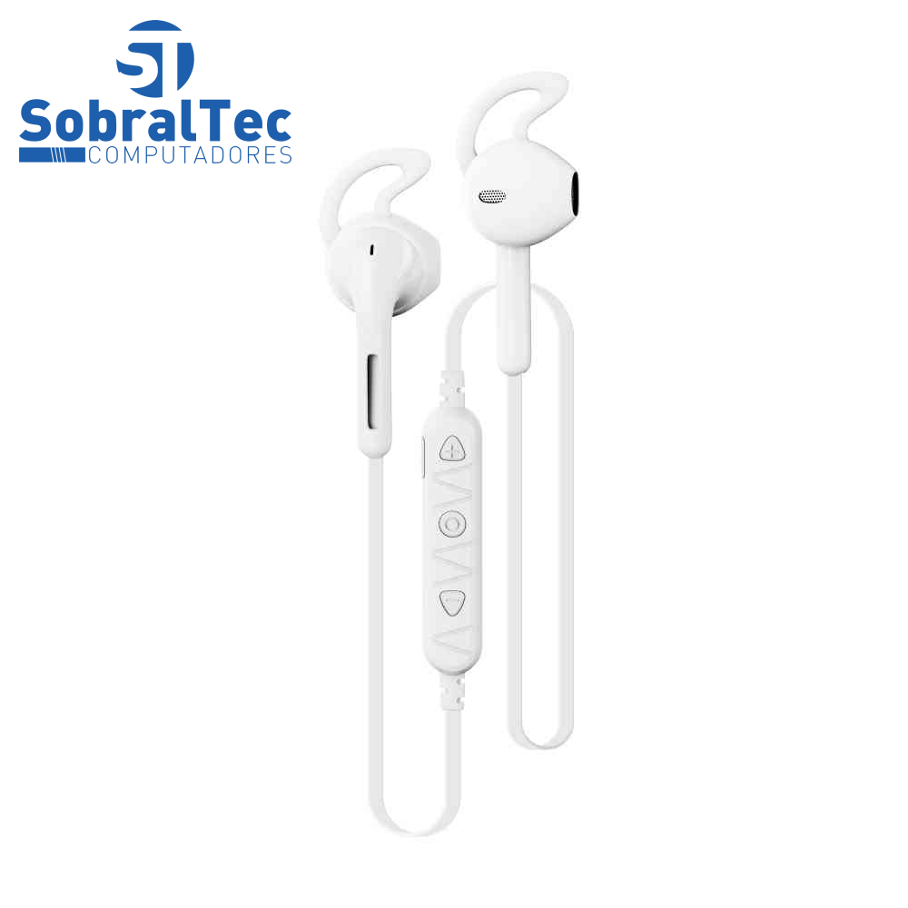 Fone De Ouvido Intra EP-TWS-10WH BT Bluetooth 5.0 C3Plus Branco