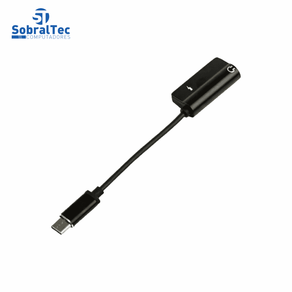 Cabo Adaptador Para Carga e Microfone Tipo C  Macho Para P2 e Tipo C Xtrad XT2147