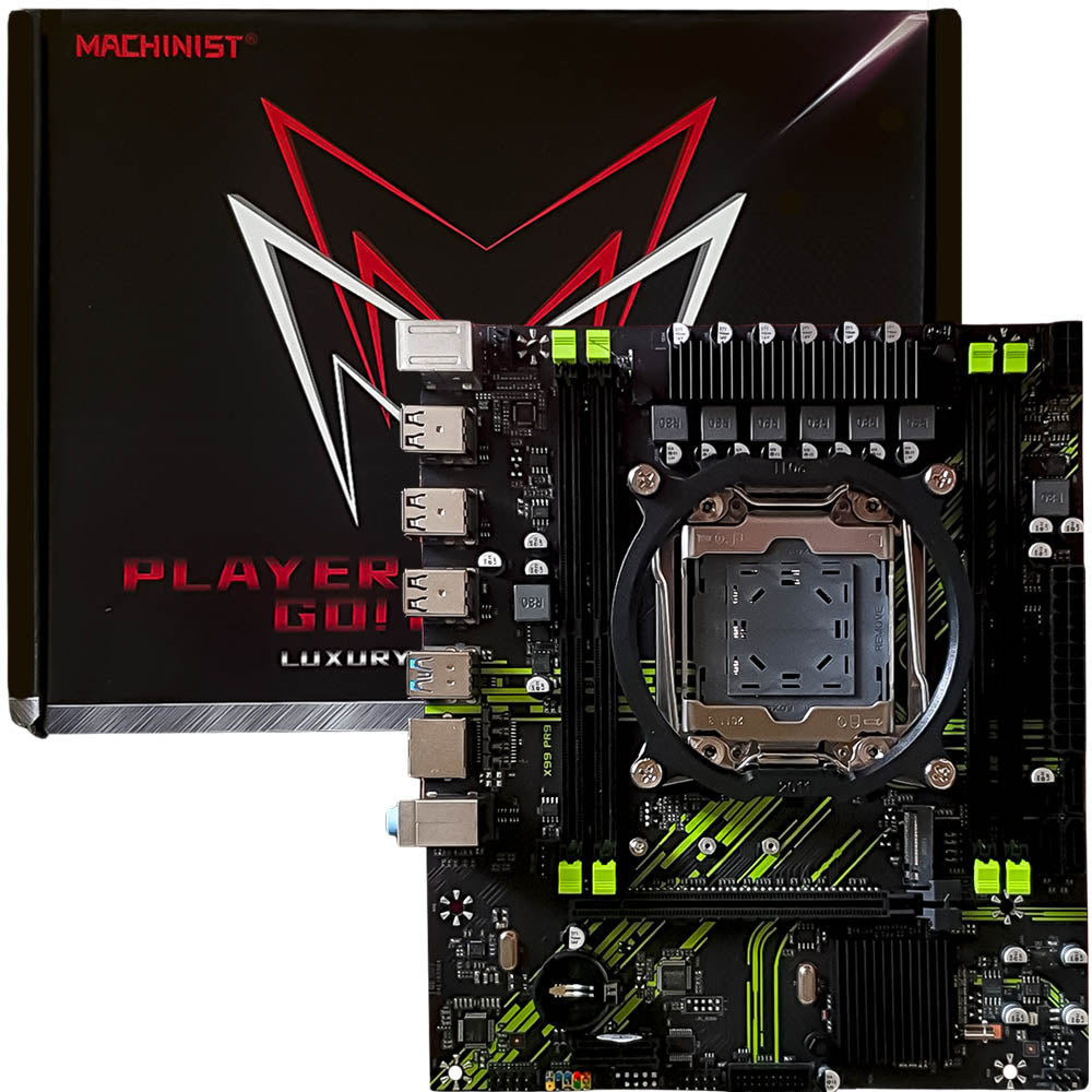 Placa Mãe X99 PR9 LGA 2011 Intel Xeon V3 V4 com Slot NVME, SATA, M.2, DDR4, USB 3.0