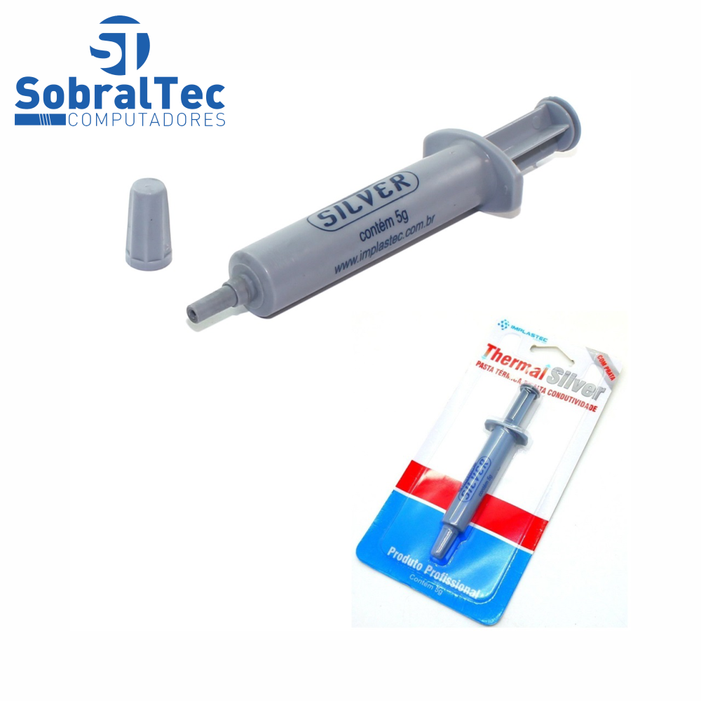 Pasta Termica Thermal Silver Prata De Alta Condutividade Implastec 5G