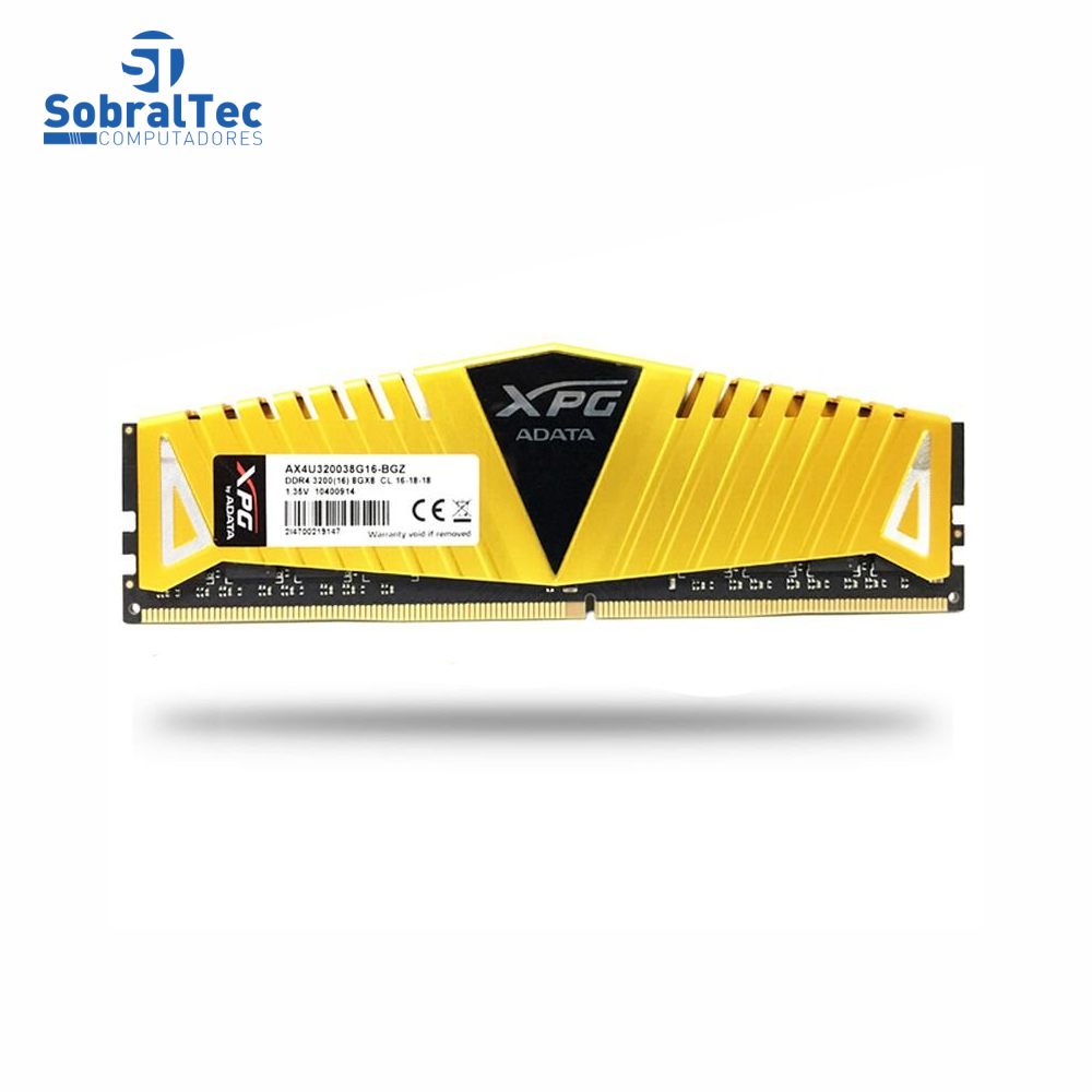 Memória Ram Desktop DDR4 8GB Adata XPG Z1 - 3000 MHz 1.2v-1.35v