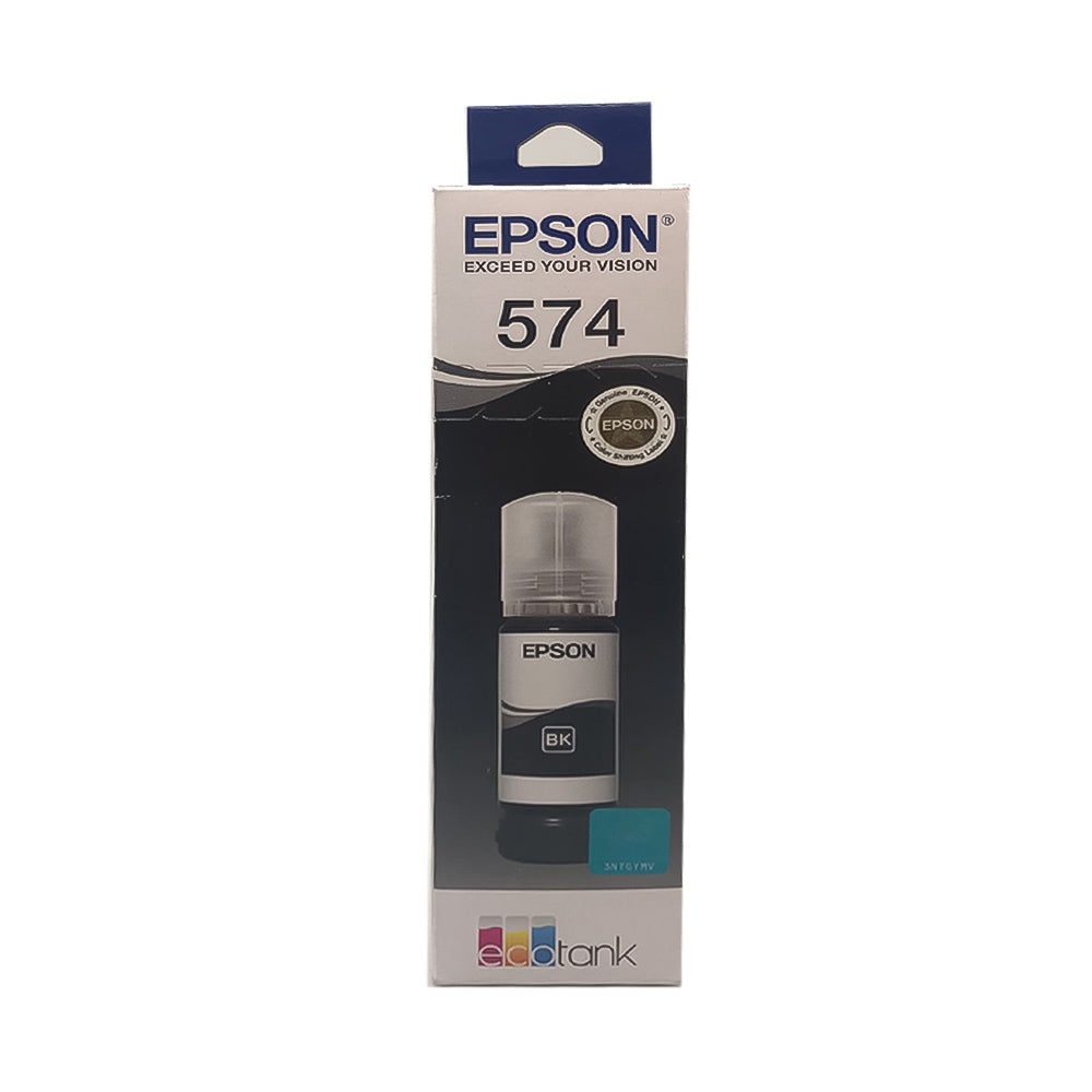 Refil de Tinta Epson 574 Preto Bk 70ml Original T574120 para EcoTank L8050/ L18050/ L 8050 L 18050