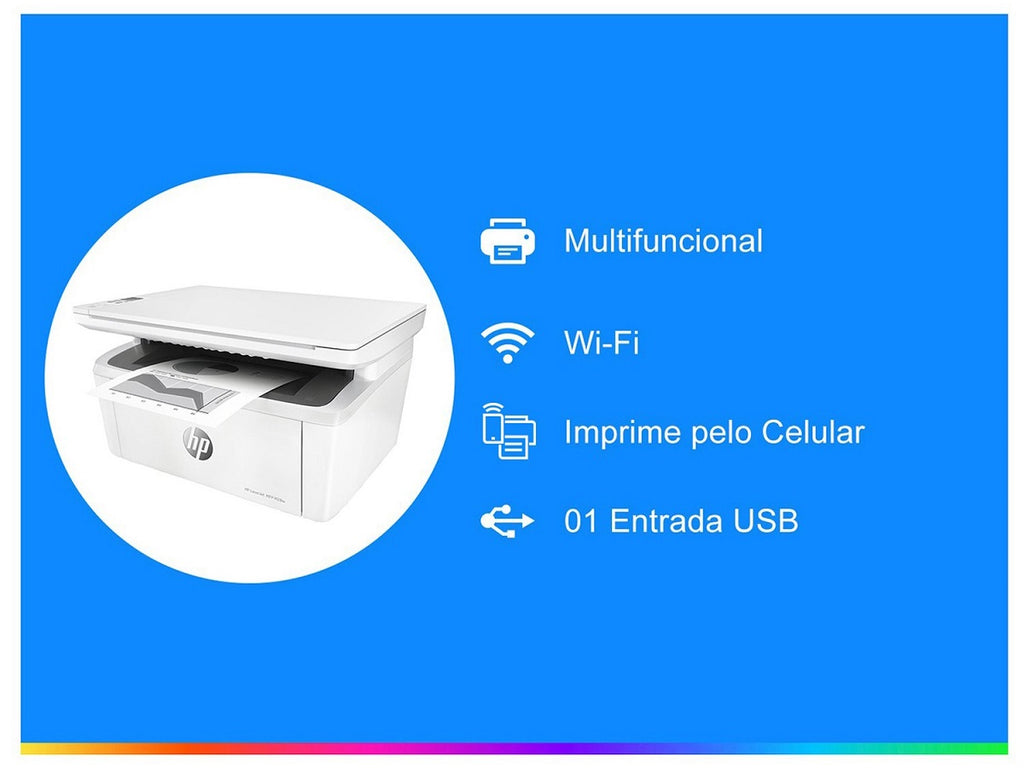 Multifuncional HP Laserjet Pro M28W Laser Preto e Branco Sem Fio