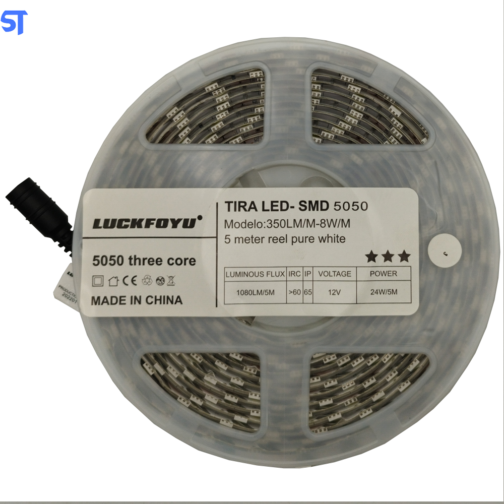 Fita LED Branco 1080 Lumens Foyu 5050 5 Metros - 350LM/M-8W/M