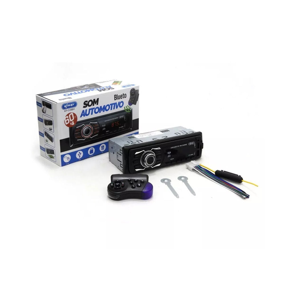 Som Automotivo Radio Mp3 Com Controle Remoto - Knup KP-C29BH