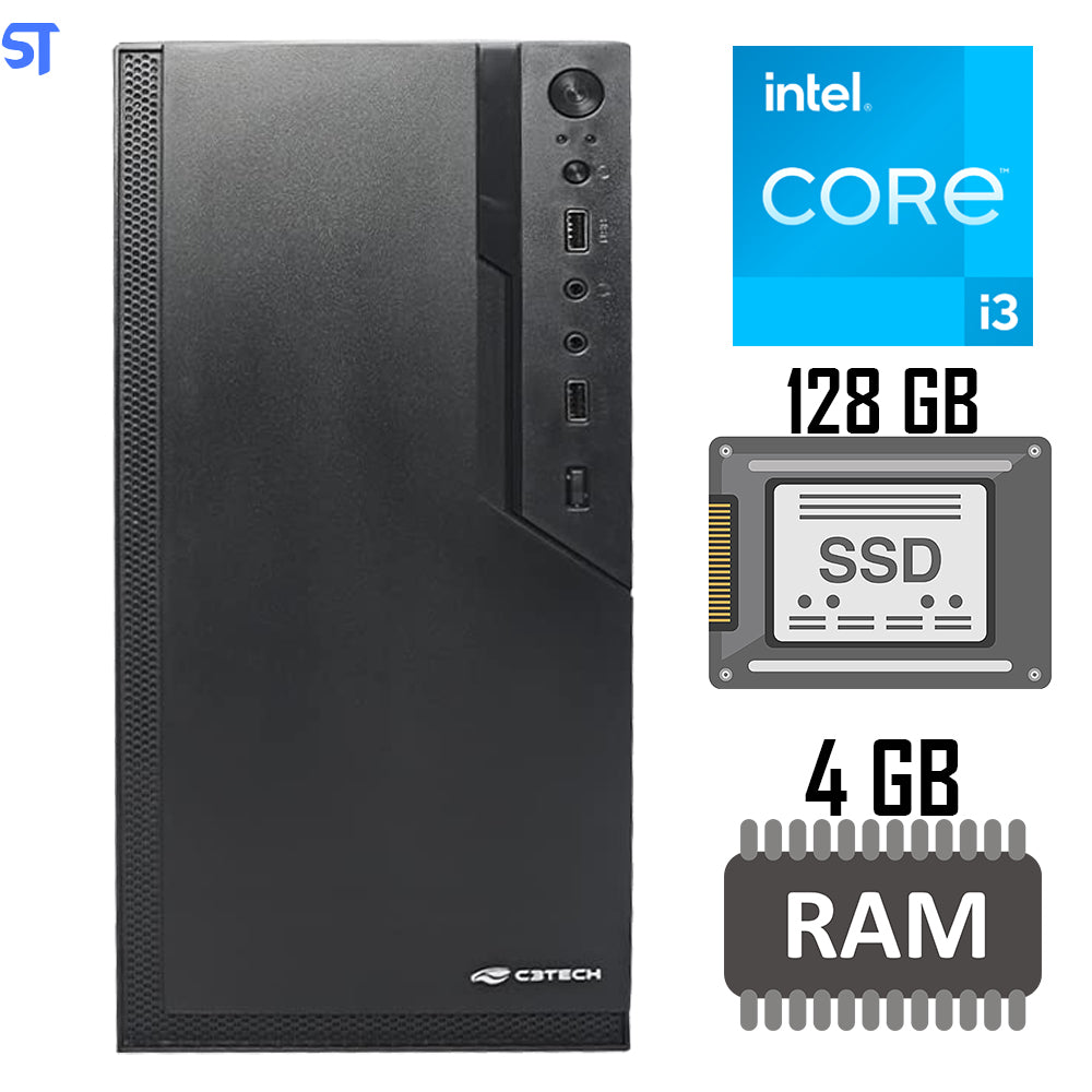 Computador Core i3-2130-HD SSD 128GB -Memória Ram 4GB- Com MousePad- Windows 10