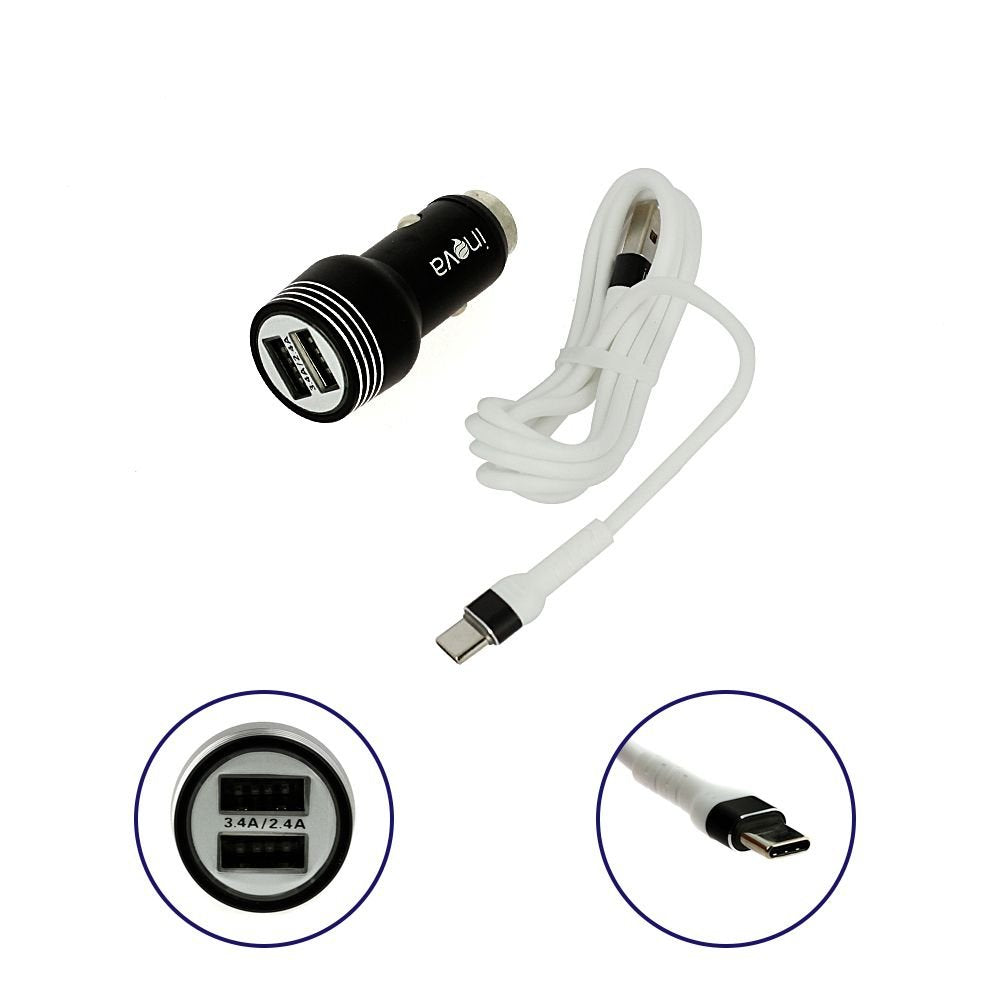 Carregador de Carro Cinzeiro Usb 3.4A Inova Car-2105D