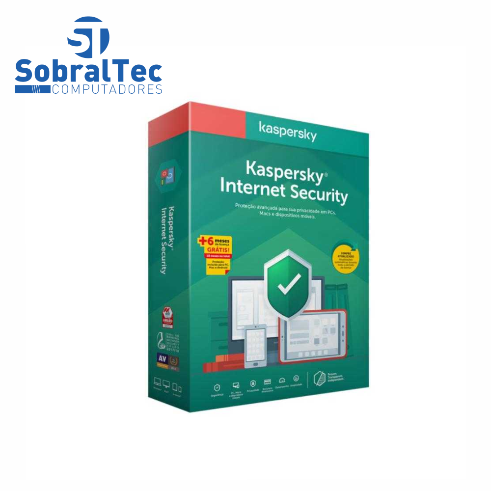 Licença Antivirus Kaspersky Internet Security KIS Key De 1 Ano 1 Dispositivo