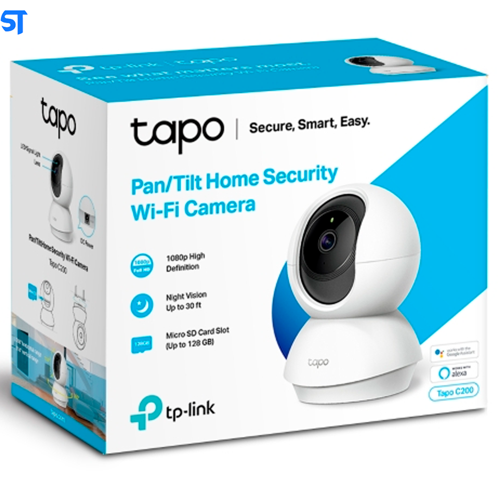 Câmera de Segurança Wi-Fi 360º TP-Link Full HD, Tapo C200, Compatível com Alexa
