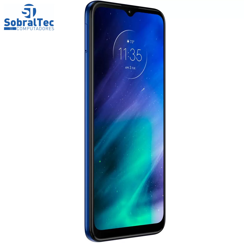 Smartphone Motorola One Fusion 128GB Azul Safira - 4GB RAM Tela 6,5” Câm. Quádrupla + Selfie 8MP
