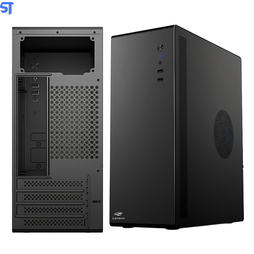 Gabinete Mini Micro-ATX MT-100BK Com Fonte 200W C3Tech