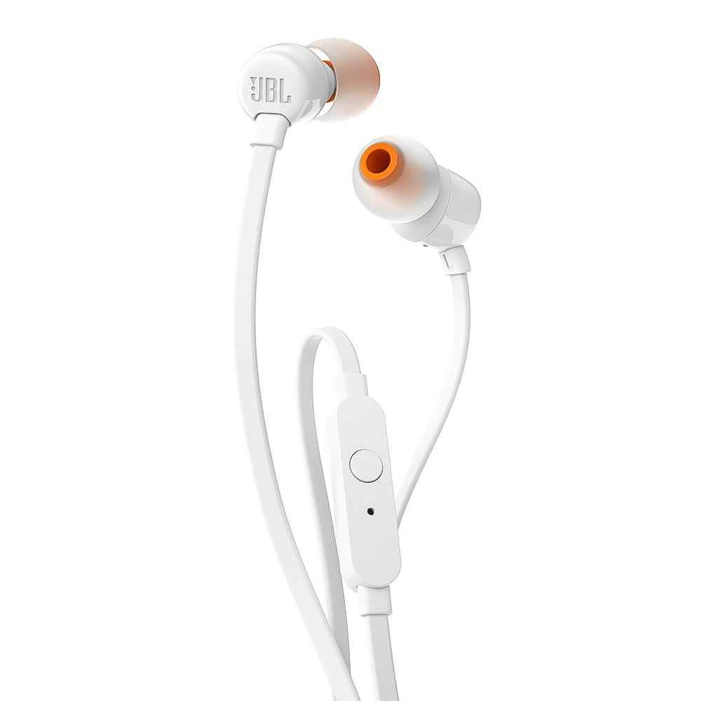 Fone de Ouvido JBL Tune 110 intra-Auriculares Branco - JBLT110WHT Com Microfone
