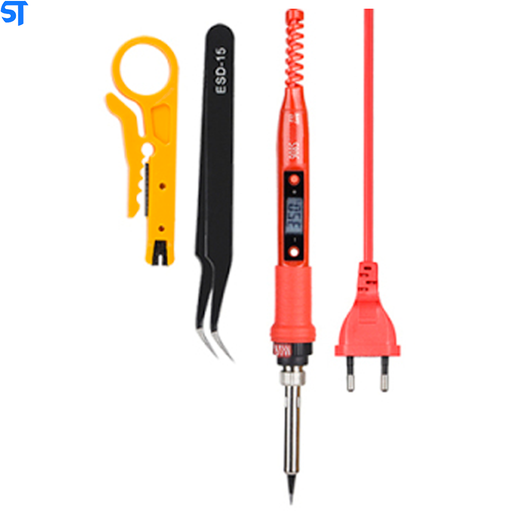 Kit Ferramenta De Solda Ferro Jcd Display Lcd Estanho De Solda Elétrica 80w 220V Temperatura Ajustável