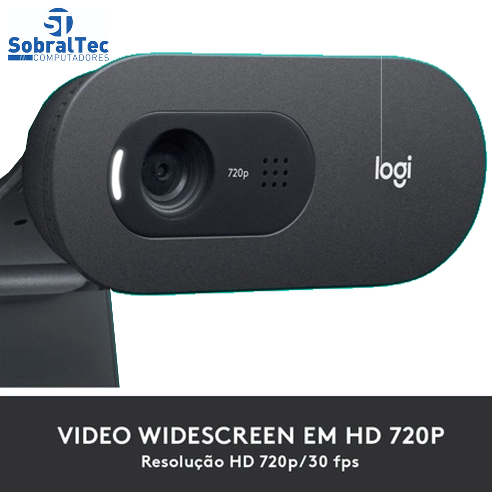Webcam Hd Logitech C505 Hd 720P 960-001363 Preto