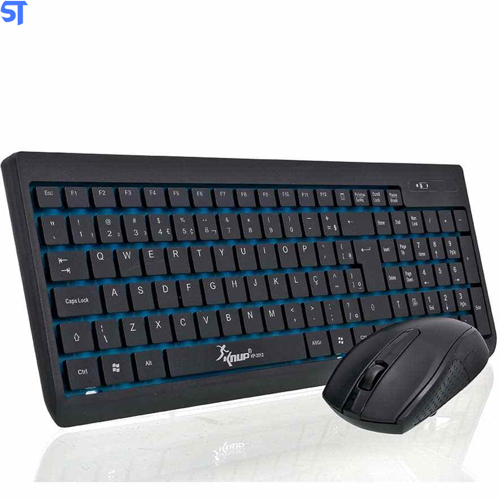 Kit Teclado e Mouse Wireless 2.4 Ghz  Kp-2012  Knup