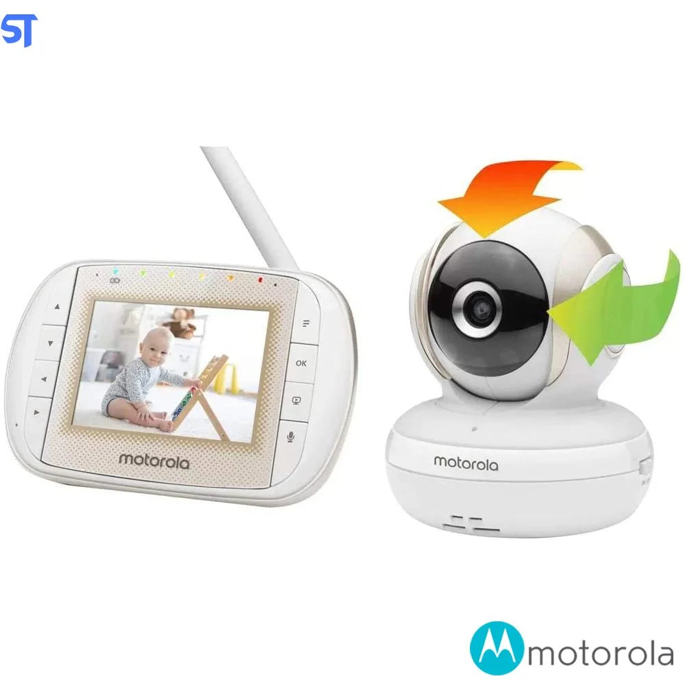 Babá Eletrônica Motorola  3'' MBP 30A - Motorola -Tela 3" - Comunicação Bidirecional Com Canções de Ninar- Branco