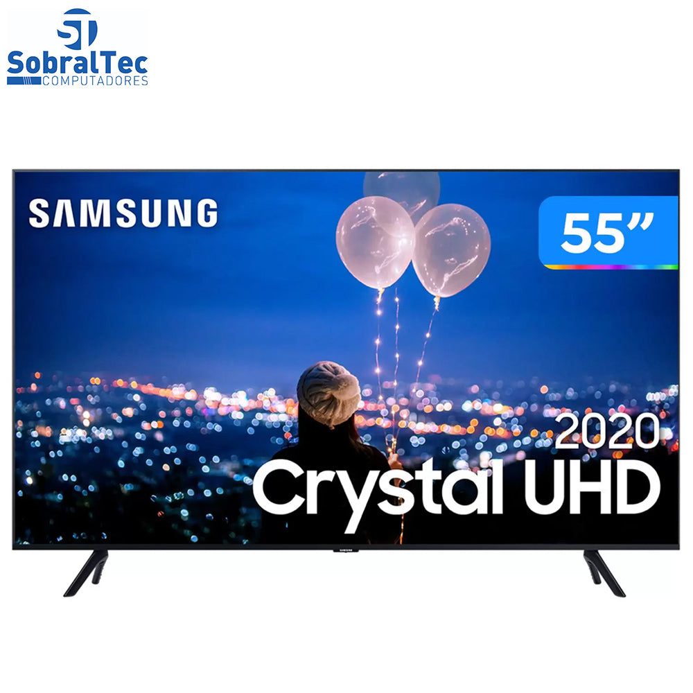 Smart TV Crystal UHD 4K LED 55” Samsung - 55TU8000  Borda Ultrafina Wi-Fi Bluetooth HDR 3 HDMI 2 USB