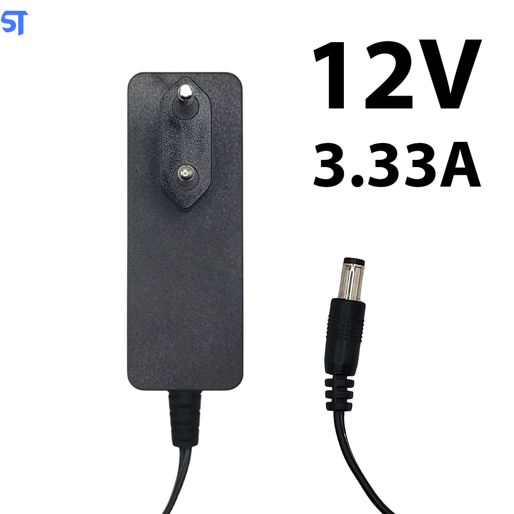 Fonte de Alimentação 12V 3,33A Pino 5.5mm x 2.5mm - Modelo: MSA-C3330IS12.0-40X-BR