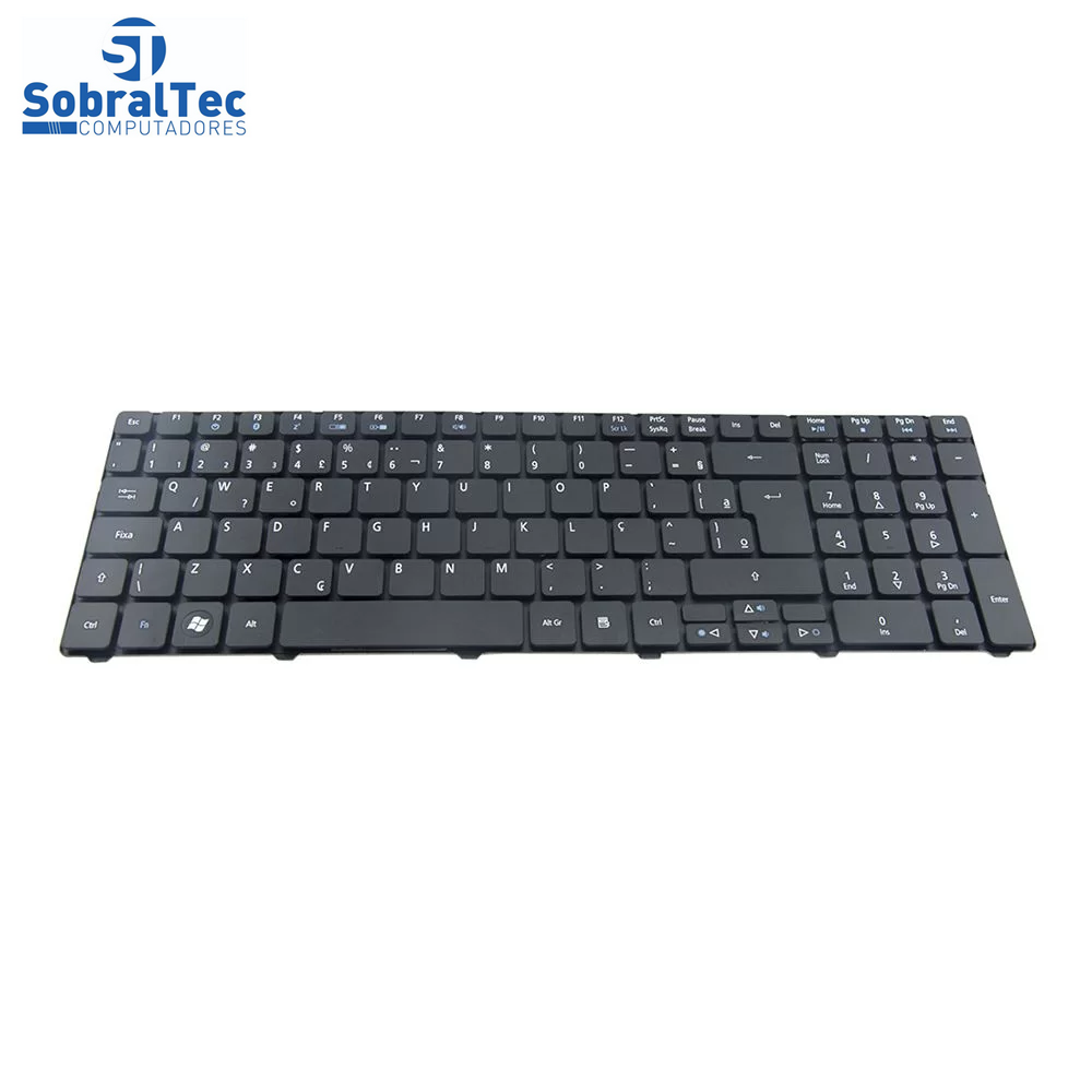Teclado bringIT Compativel Com Acer Aspire 5810 5810T 5336 - Black - Br - F3 Bluetooth