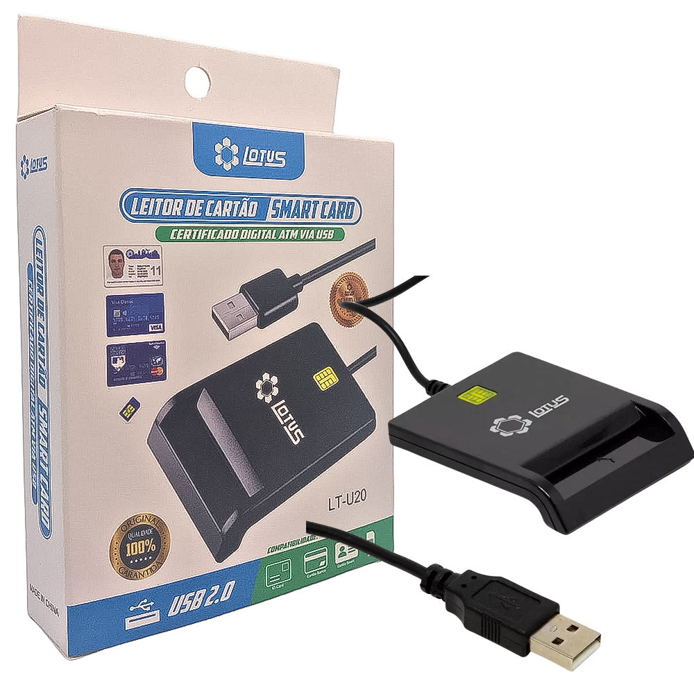 Leitora Cartão Smart Card Certificado Digital Usb Original Lotus