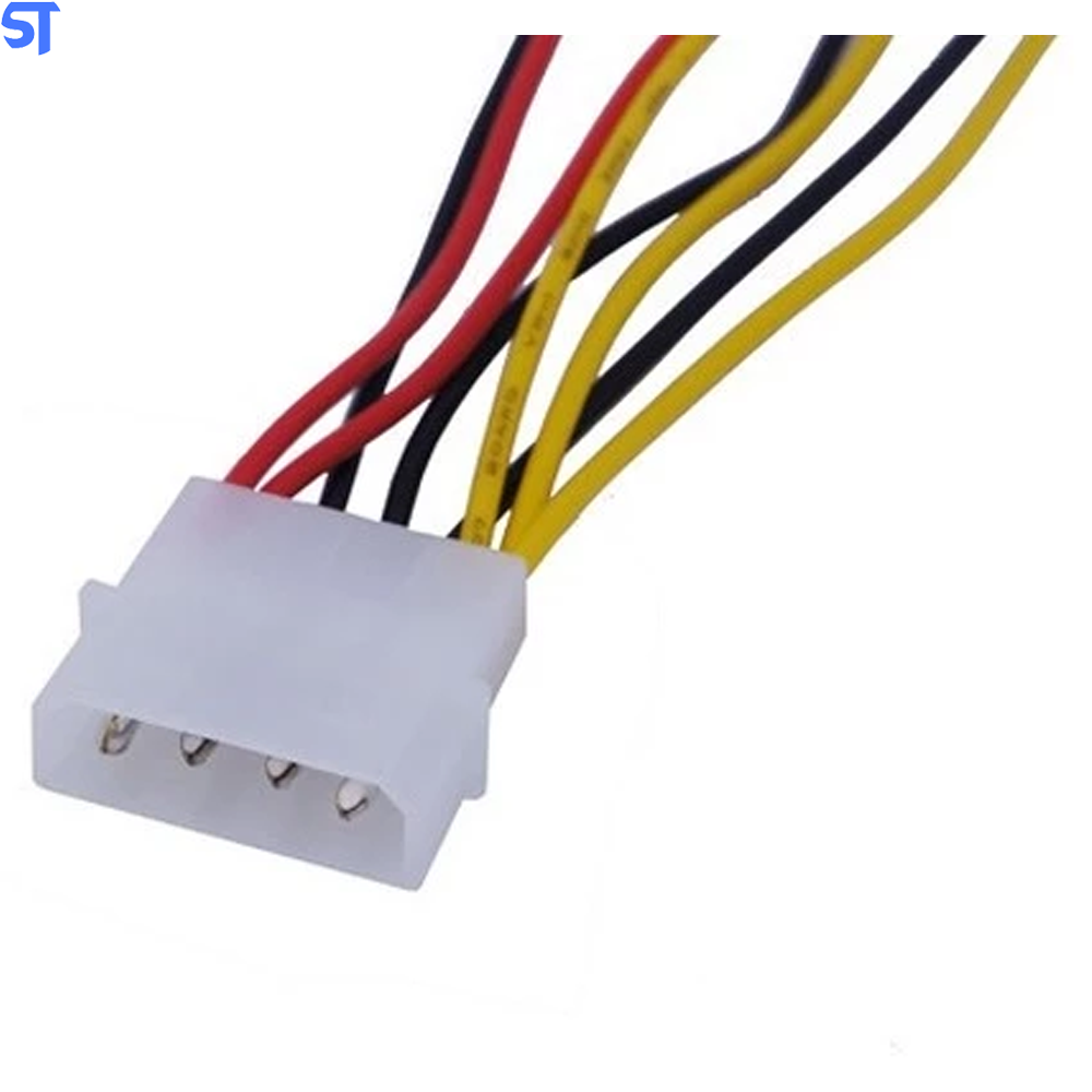 Cabo Adaptador Molex 4 Pinos Para 4 Coolers 3 Pinos