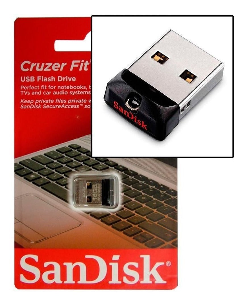 Pen Driver Nano 16 GB Sandisk Cruzer Fit Usb Flash Drive