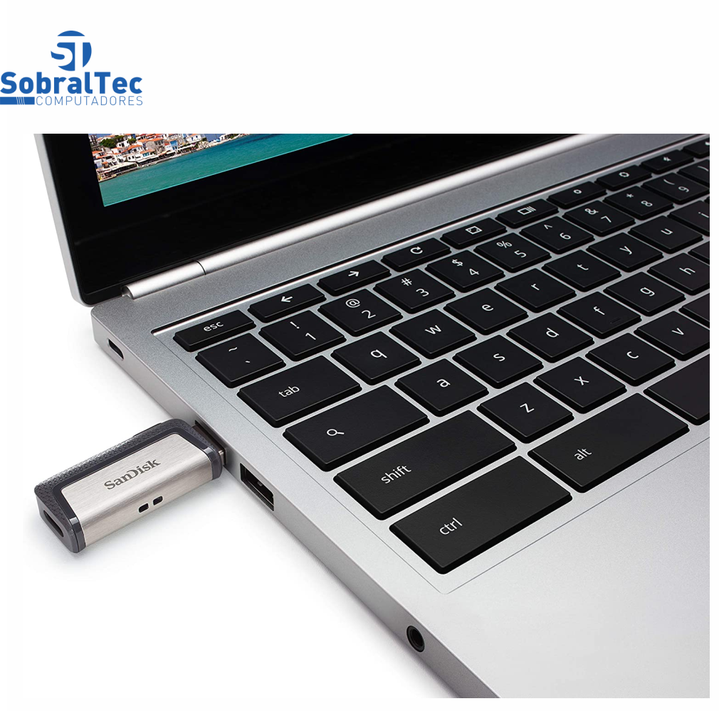 Pen Drive 32Gb Dual Drive Tipo-C  e USB 3.1  SanDisk