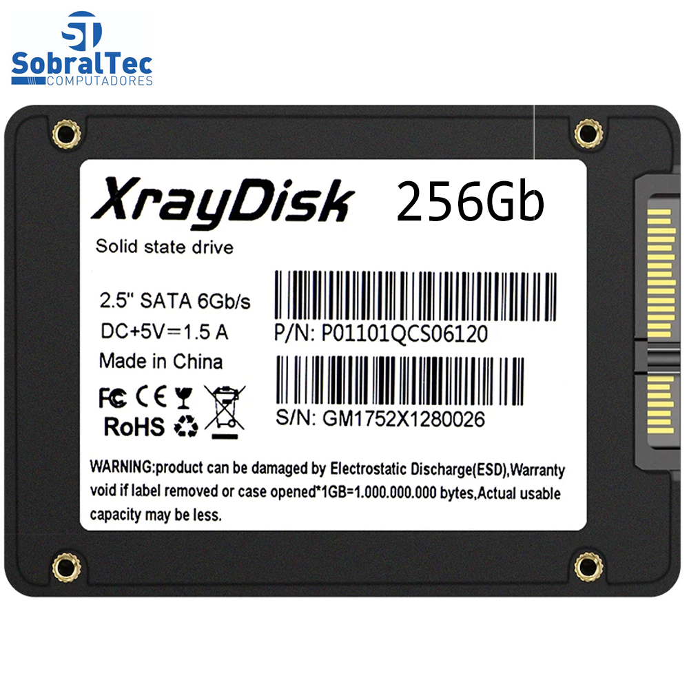 HD SSD 256Gb Sata3 Xraydisk Black PO11QCS09256