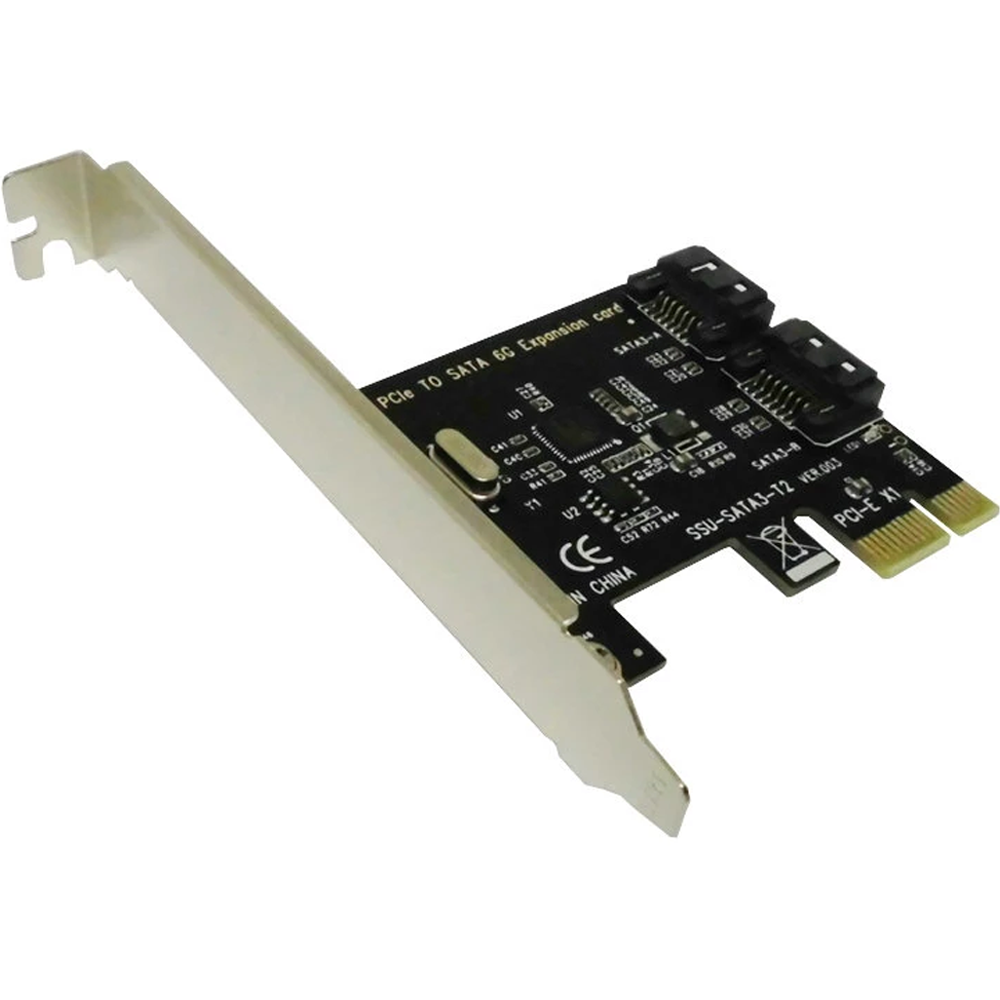 Placa de Extensão PCi-Express Adaptador Para Sata 3.0 Com 2 Portas Sata 3.0- 6gbps