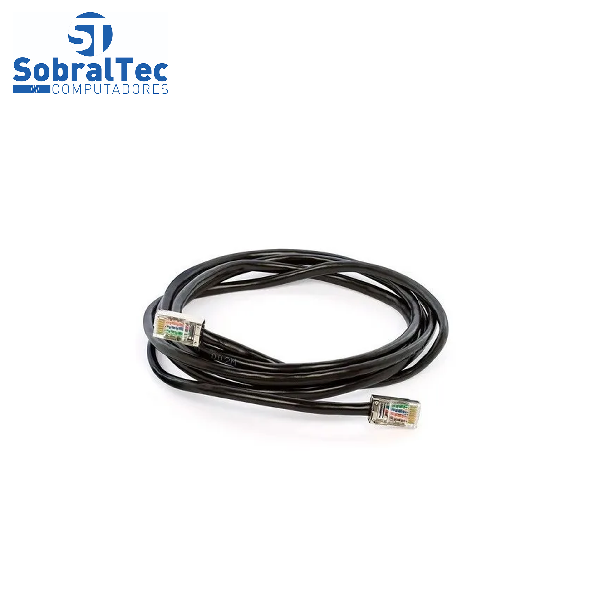 Cabo De Rede 5 Metros Mk2 Tecno 23AWG UTP Categoria 5E Preto 5Mt