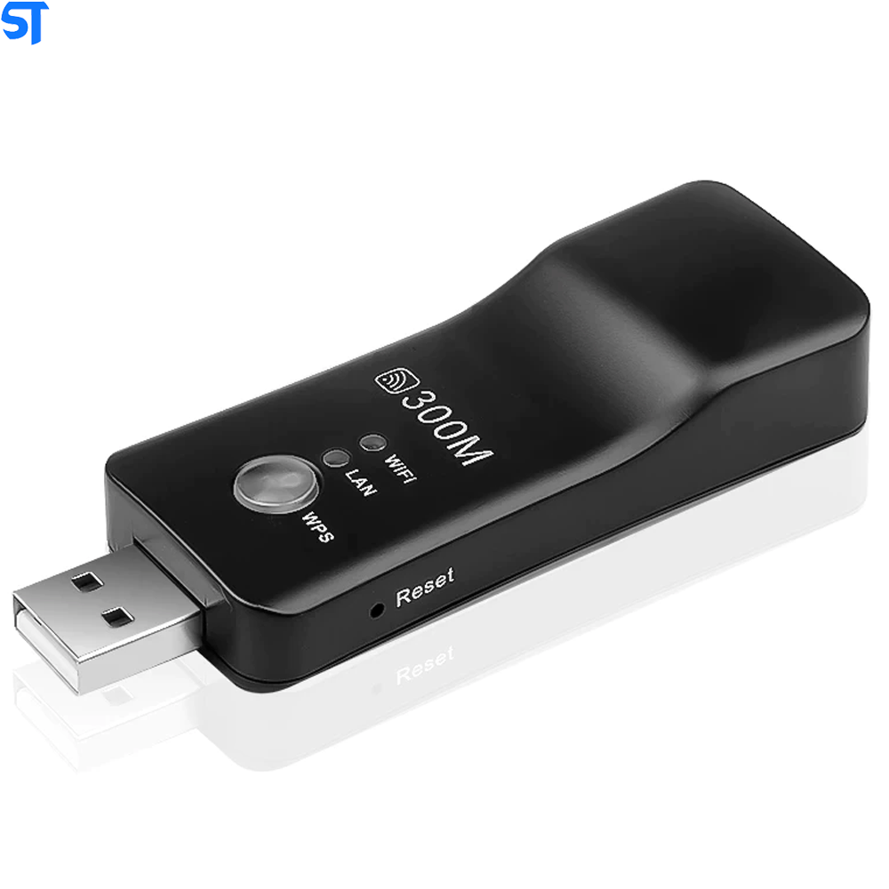 Adaptador Usb Wireless TV Wi-Fi Ranger Extender WPS 300 Mbps