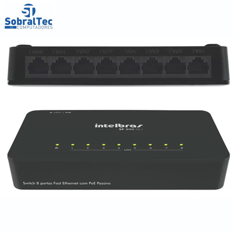 Switch 8 Portas Fast Ethernet Poe Intelbras