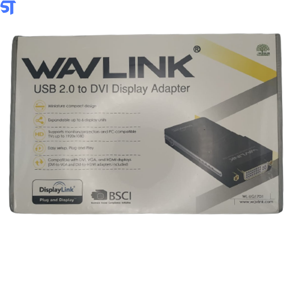 Adaptador De Vídeo Usb 2.0 X Vga Dvi Hdmi Multi Display Uga - Wavlink