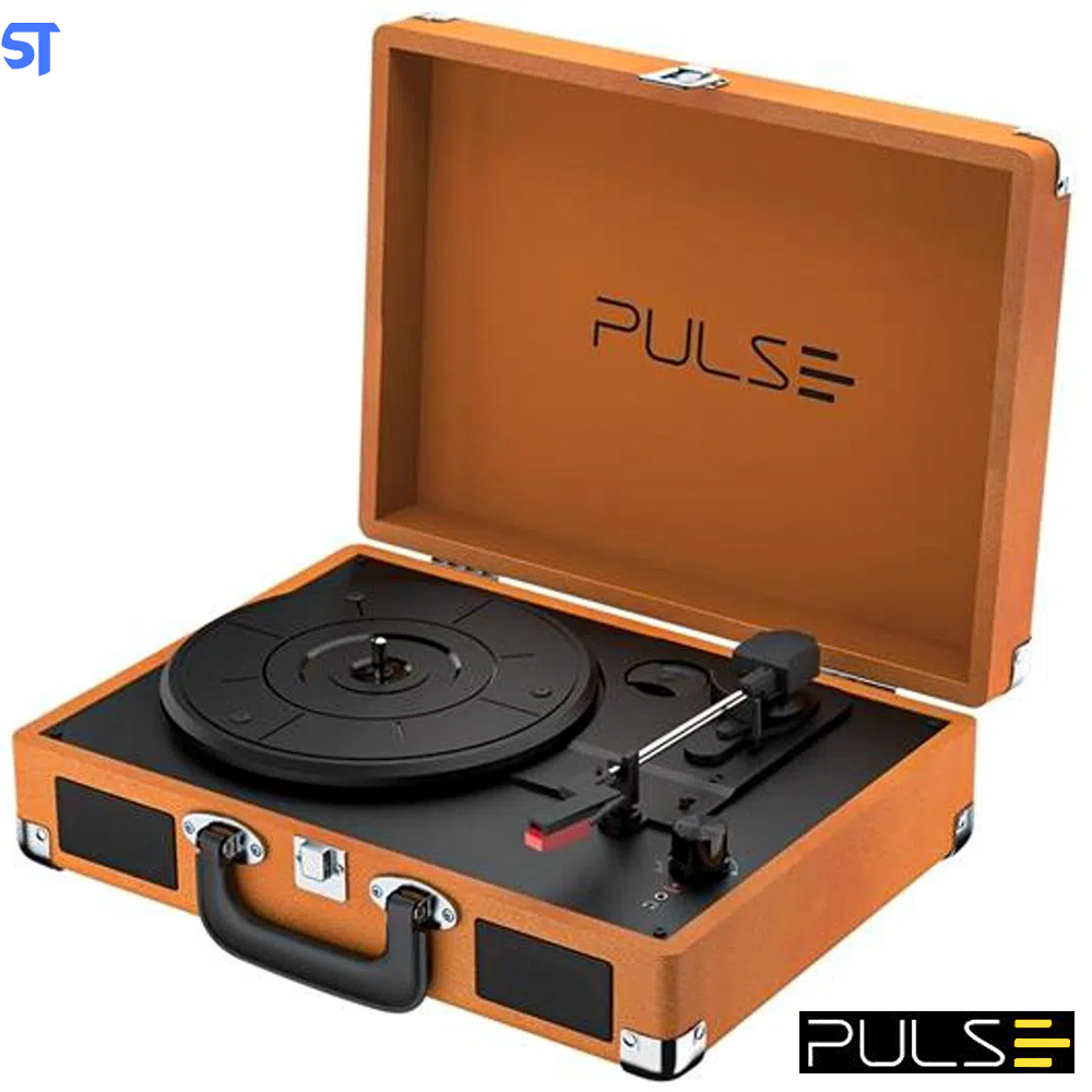 Vitrola Pulse Retro Berry Suitcase Turntable - SP364 Bluetooth
