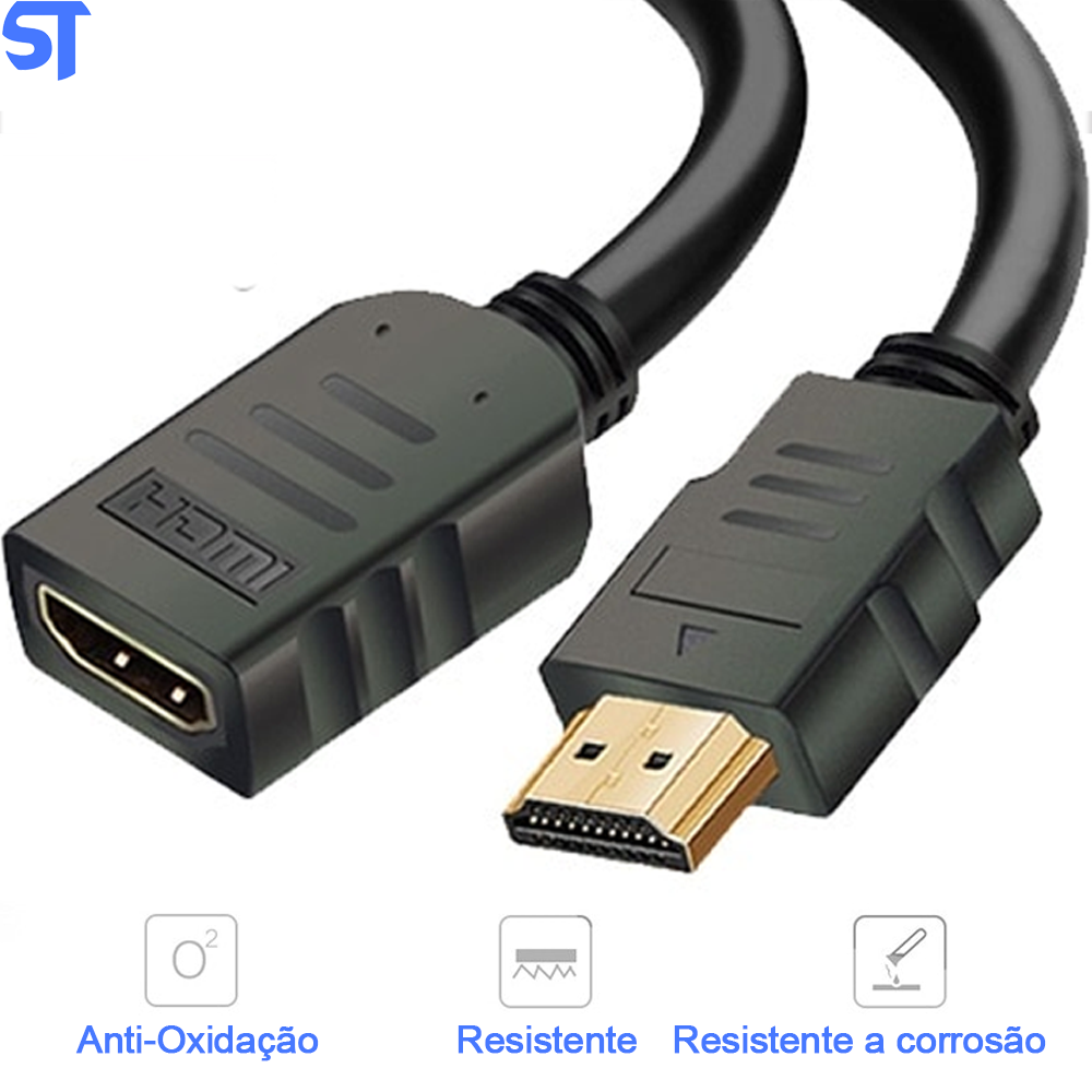 Cabo Extensor HDMI Macho X HDMI Fêmea 2 Metros STBox