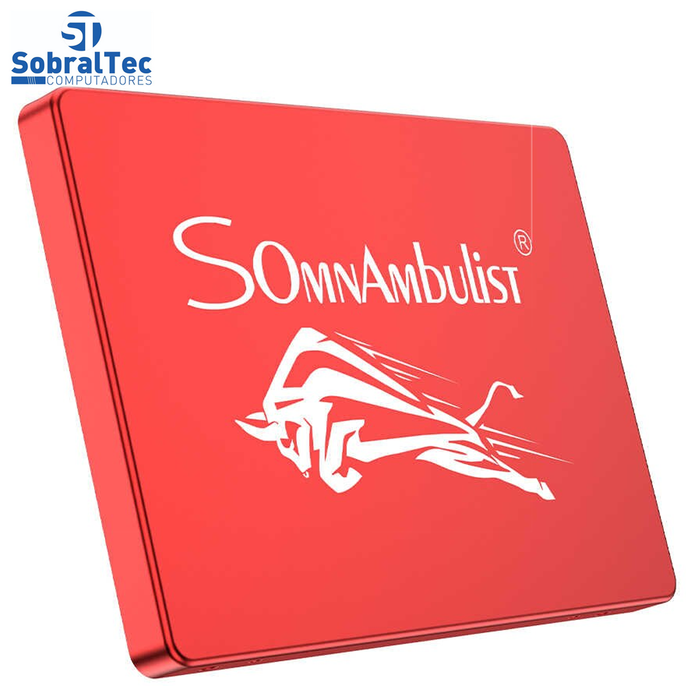 HD SSD 120gb 500Mb/s Para Leitura 390Mb/s Para Gravação Somnambulist- Vermelho