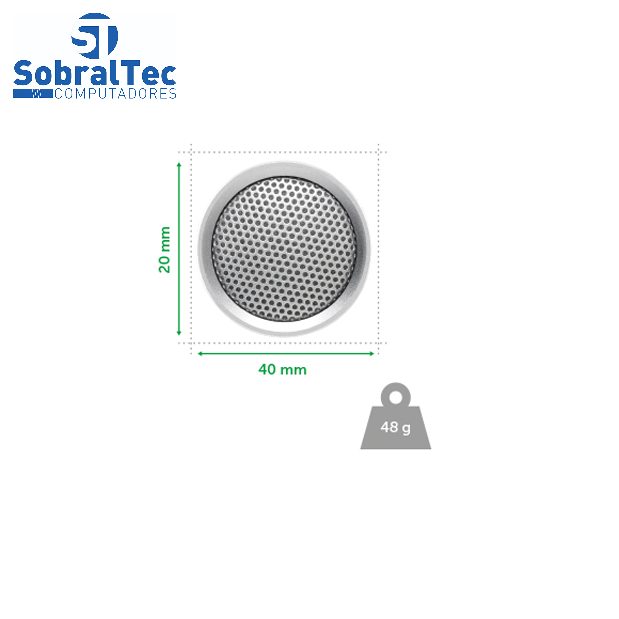 Microfone Monitoramento Intelbras Dvr Cftv Mic 3070 Cobre 70 M²