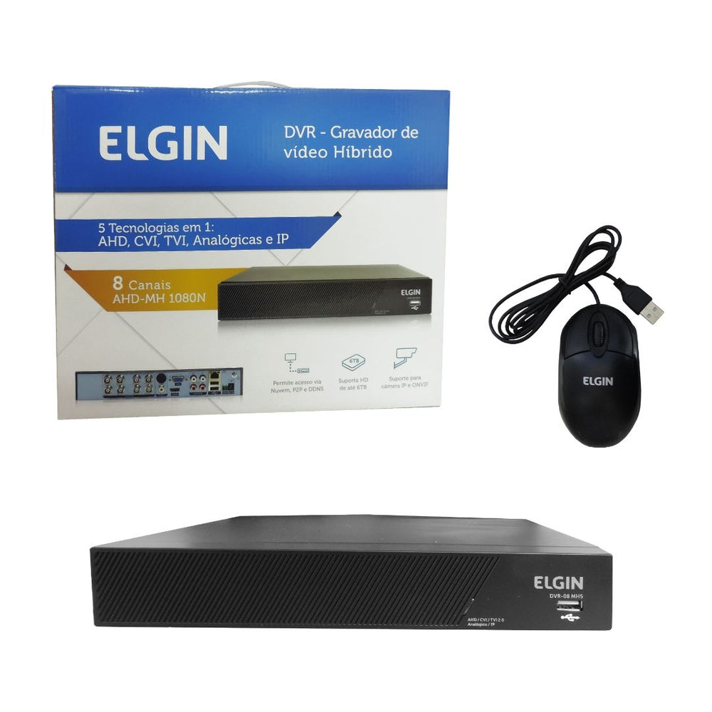 Dvr Gravador Digital Elgim 4 Canais Hibrido/Anal/ip/Cvi AHD MH 1080N Elgim