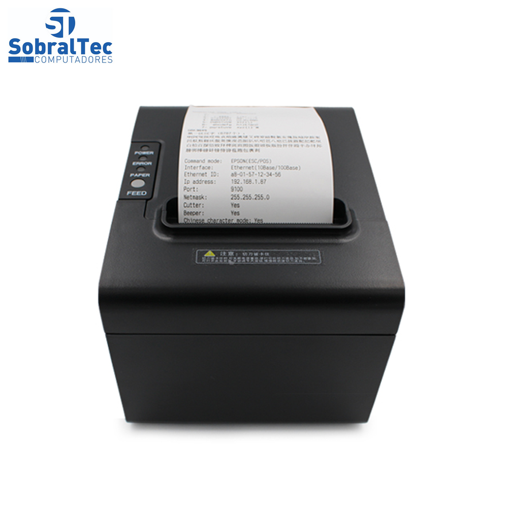 Impressora Térmica USB STec Pos 80mm de Cupom Com Guilhotina