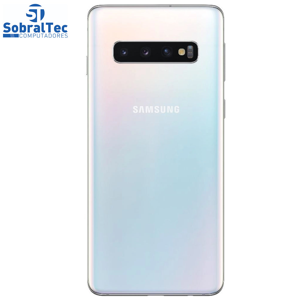 Smartphone Samsung Galaxy S10 Branco 128GB - Dual Chip Android Tela 6.1" Câmera Tripla 12MP+12MP+16MP Octa-Core 2.7GHz