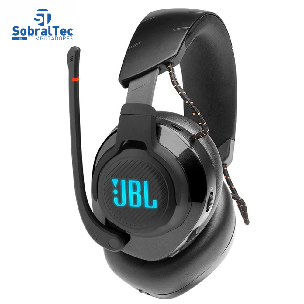 Fone de Ouvido JBL Quantum 600 Wireless Over-Ear RGB com Microfone - Preto