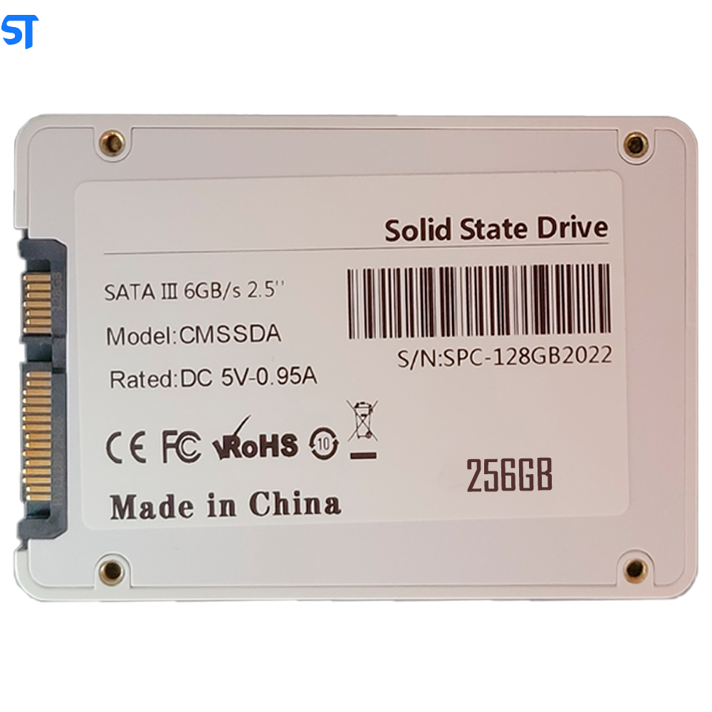 HD SSD SobralTec 256Gb 2.5 Sata3 Leitura 570Mb/s Escrita 500Mb/s - Branco