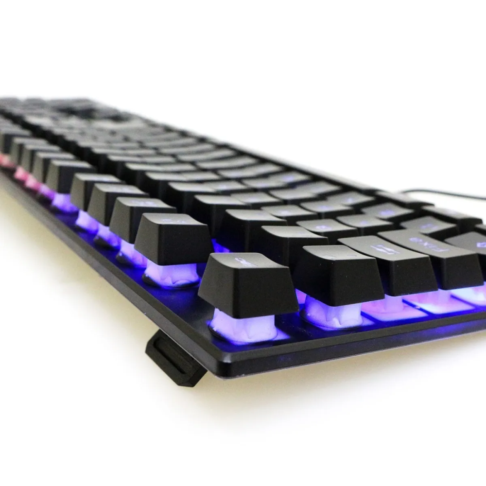 Teclado Gamer Semi Mêcanico Iluminado Profissional Abnt2 Led Rgb Knup Kp-2043