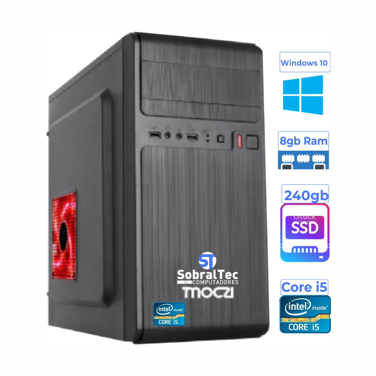 Computador Gamer Core i5-4660S- SSD 240Gb- Memória 8Gb- Vídeo 1Gb