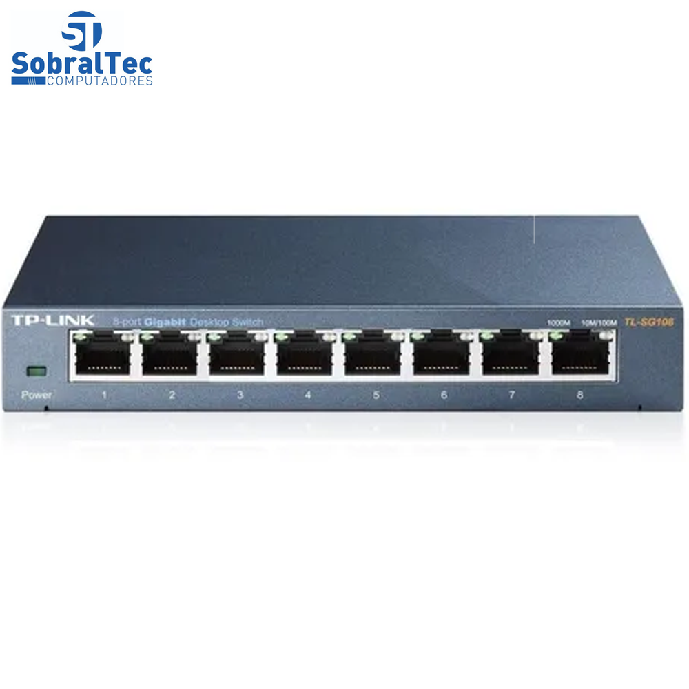 Switch 8 Portas Tp-Link TL-SG108 Gigabit 10/100/1000