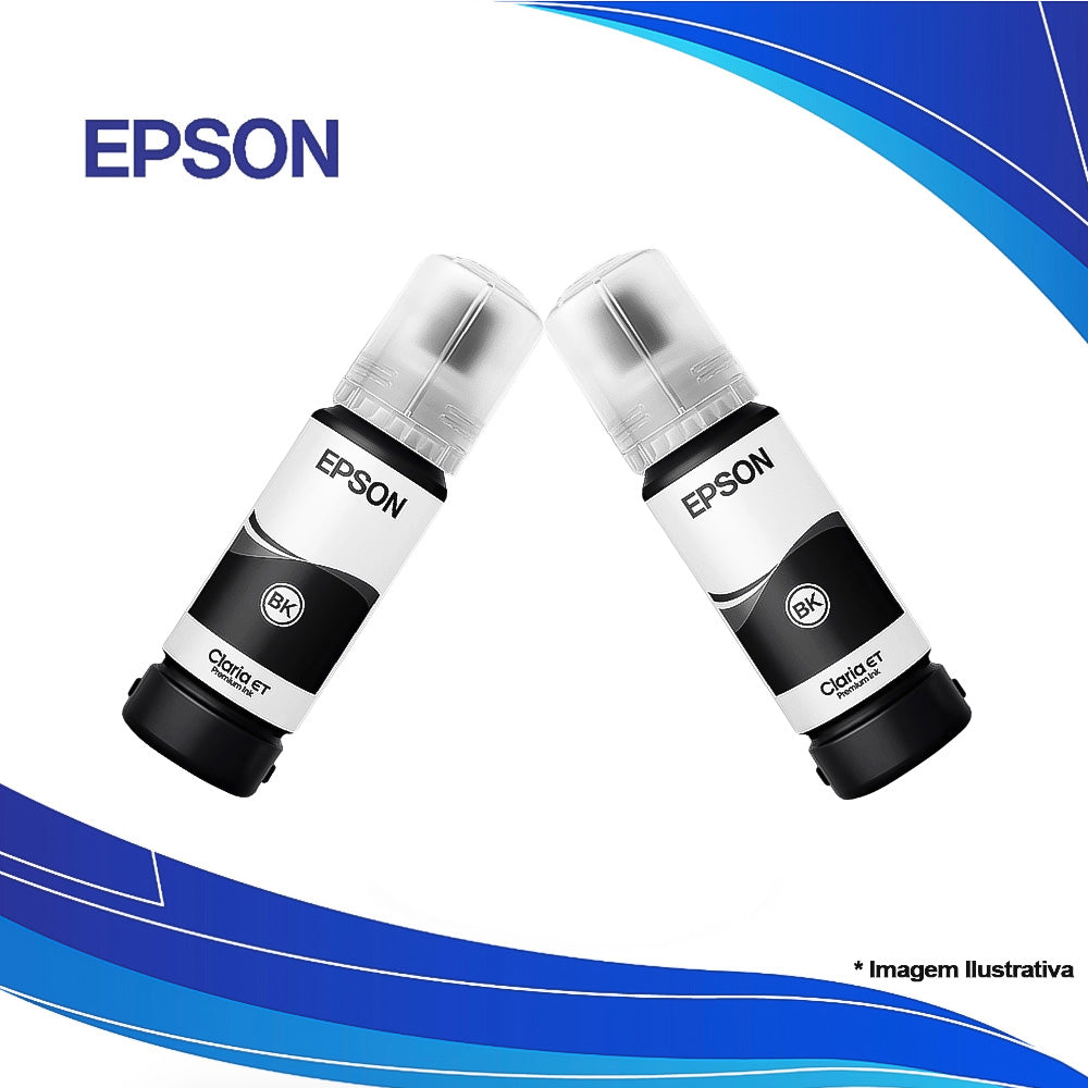 Refil de Tinta Epson 554 Preto Original Pigmentado Para L8160- L8180
