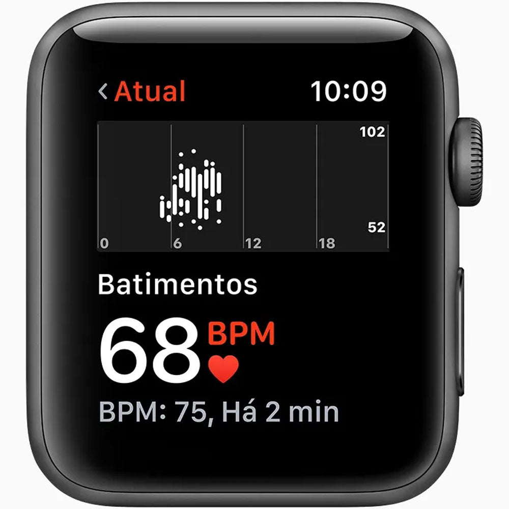 Apple Watch Series 3 (GPS) - espacial de 42 mm - Preto